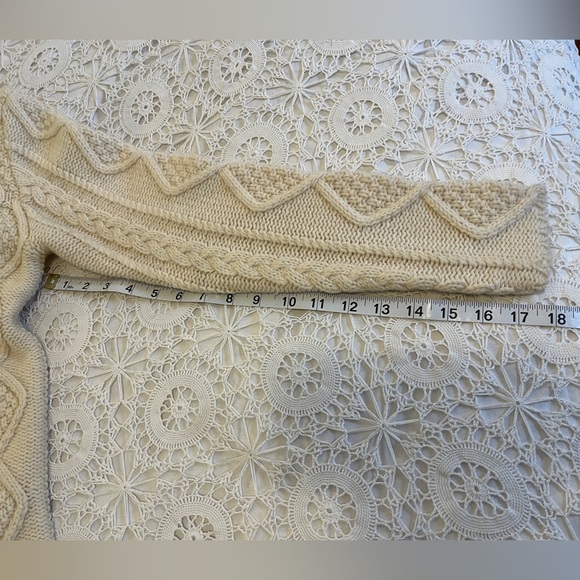 Eddie Bauer wall Argyle fisherman knit turtleneck sweater - Picture 4 of 6